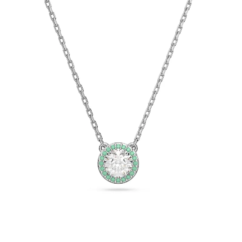 Best necklaces and pendants with vintage lockets for a nostalgic, sentimental look-Swarovski Crystal Green Constella Necklace