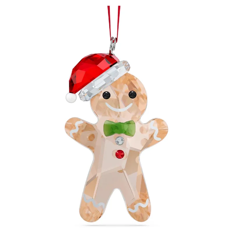 Best necklaces and pendants with intertwined designs for a symbol of unity-Swarovski Crystal Holiday Cheers Gingerbread Man Ornament