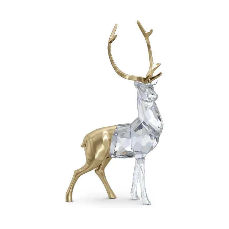 Necklaces and pendants with diamond pendants for a luxurious sparkling effect-Swarovski Crystal Holiday Magic Stag