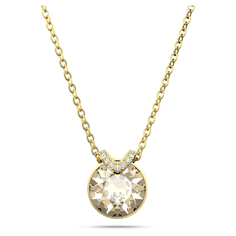 Best necklaces and pendants with rose gold for a warm and romantic appeal-Swarovski Crystal Yellow Bella V Necklace