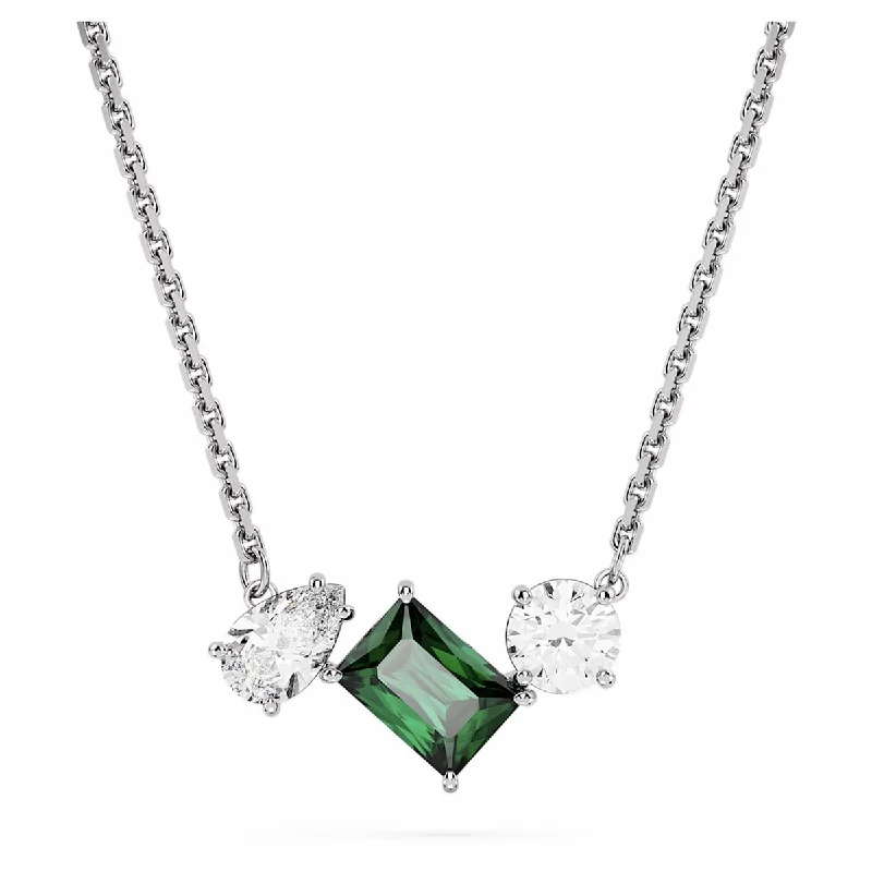 Stylish necklaces and pendants with diamonds for a glamorous and elegant look-Swarovski Green Mesmera Necklace