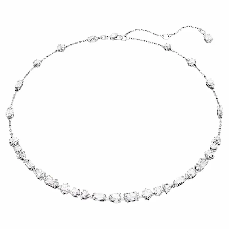 Best necklaces and pendants with sterling silver for an affordable yet stylish choice-Swarovski Mesmera Scattered Necklace