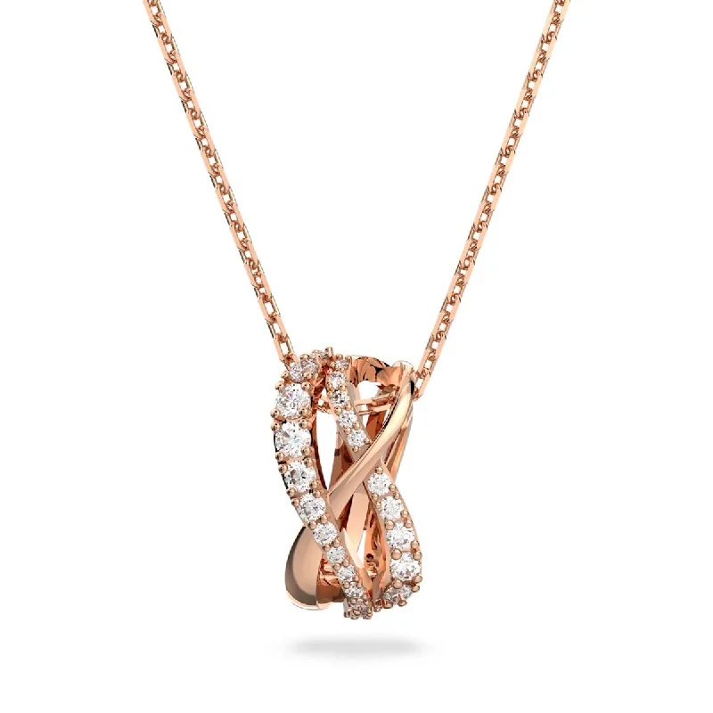 Best necklaces and pendants with rose gold for a warm and romantic appeal-Swarovski Rose Twist Necklace