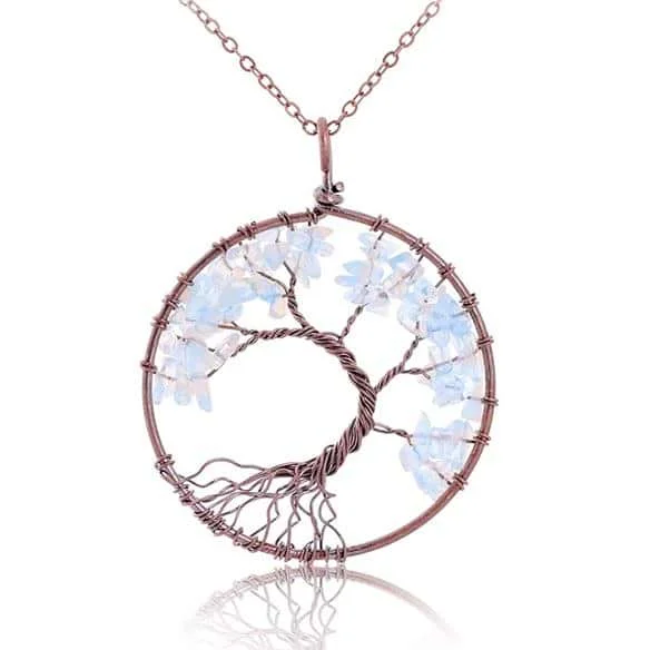 Necklaces and pendants with infinity love symbols for an eternal, romantic gesture-Tree of Life Opalite Necklace