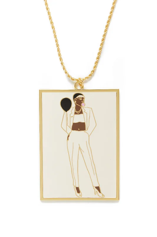 Best necklaces and pendants with sterling silver for an affordable yet stylish choice-ME. x Barkley L. Hendricks Victory at 23 Enamel Pendant